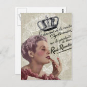 フランスのガーリー金ファッショニスタ屋 ポストカード (正面/裏面)