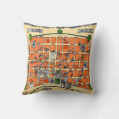 フランスのクォーターオールドニューオーリンズの地図 クッション (裏面)