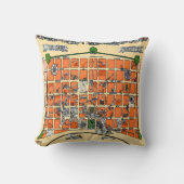 フランスのクォーターオールドニューオーリンズの地図 クッション (正面)