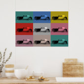 フランスのクラシックカーポップ・アートのアート ポスター (キッチン)