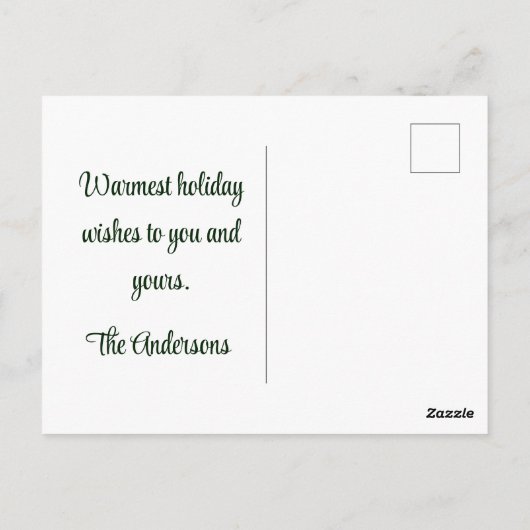 フランスのクリスマスカードジュユー ポストカード (裏面)