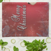 フランスのクリスマスカード キッチンタオル (折り畳み)