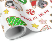 フランスのクリスマスクッキーラッピング紙 ラッピングペーパー (ロールコーナー)