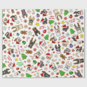 フランスのクリスマスクッキーラッピング紙 ラッピングペーパー (フラット)