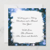 フランスのクリスマスマーケット、ストラスブールの人々 シーズンカード (裏面)