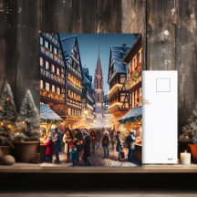 フランスのクリスマスマーケット、ストラスブールの人々