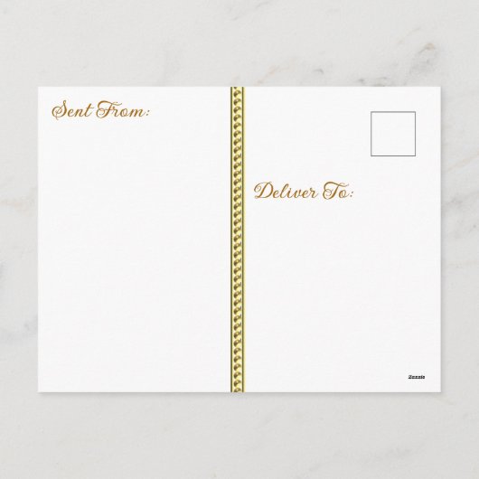 フランスのクリスマスマーケット、ストラスブールの人々 シーズンポストカード (裏面)