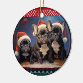 フランスのクリスマス セラミックオーナメント (左)