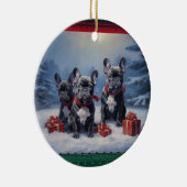 フランスのクリスマス セラミックオーナメント (右)