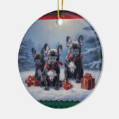 フランスのクリスマス セラミックオーナメント (左)