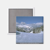 フランスのクールシュヴェル、ツリーバレースキー場のホーム マグネット (正面/裏面)