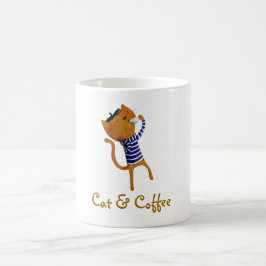 フランスのクール猫 コーヒーマグカップ