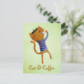 フランスのクール猫 ポストカード (スタンド正面)