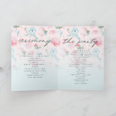 フランスのグラデーション園桃色の結婚牡丹の式 プログラム (内部)