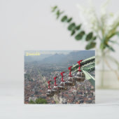 フランスのグルノーブルの上の鋼索性。 ポストカード (スタンド正面)