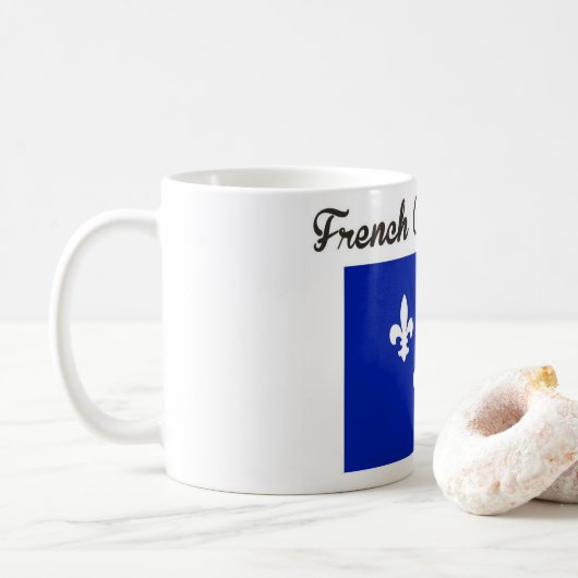 フランスのケージャンルーツTシャツニューオーリンズルイジアナ コーヒーマグカップ (ドーナツ)