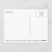 フランスのコリオーレの城と教会 ポストカード (裏面)