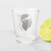 フランスのコルシカ国旗と愛国的なショットグラス ショットグラス (裏面)