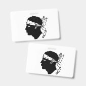 フランスのコルシカ国旗を持つネームバッジ バッジ (表裏)