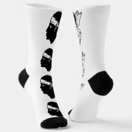 フランスのコルシカ国旗を持つ女性用ソックス ソックス