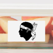 フランスのコルシカ国旗を持つ愛国的なラベル ラベル (貼付)