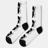 フランスのコルシカ国旗を持つ男性クルー用ソックス ソックス (左)