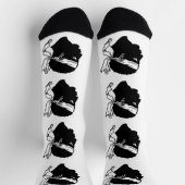 フランスのコルシカ国旗を持つ男性クルー用ソックス ソックス (上部)