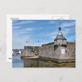 フランスのコンカルノーのヴィルの鐘楼 ポストカード (正面/裏面)