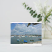 フランスのコンカルノー港 ポストカード (スタンド正面)