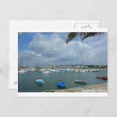 フランスのコンカルノー港 ポストカード (正面/裏面)