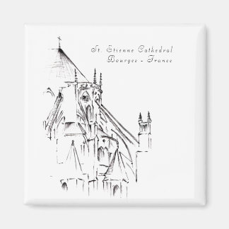 フランスのゴシック様式のブルージュ大聖堂 マグネット