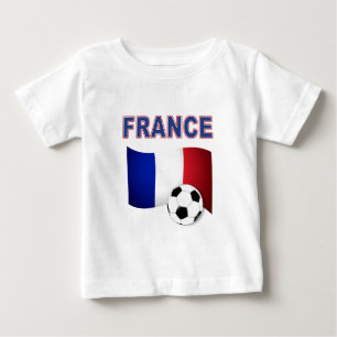 フランスのサッカーのフットボールのワールドカップ2010年 ベビーTシャツ