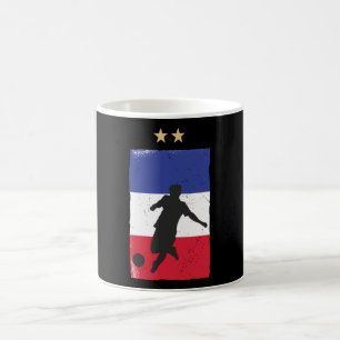 フランスのサッカージャージーサッカーファンフランスの国旗 コーヒーマグカップ