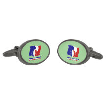 フランスのサッカーボールと旗