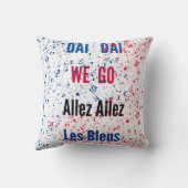 フランスのサッカー応援ファミリーパーティーの枕 クッション (裏面)