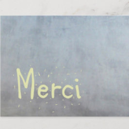 フランスのサンキューカードメルシ。 サンキューカード