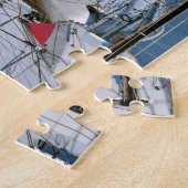 フランスのサンギル·クロワ·ド·ヴィ港 ジグソーパズル (側面)