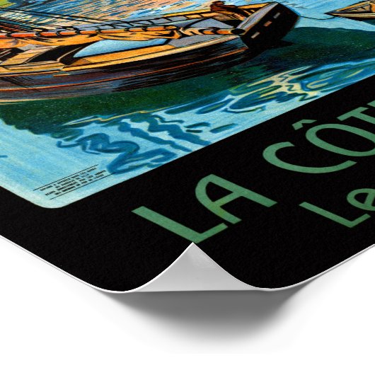 フランスのサンマロがヴィンテージ旅行のポスターを復元 ポスター (角)