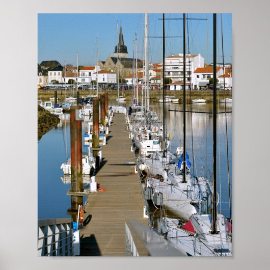 フランスのサン=ジレス・クロワ・ド・ヴィ港 ポスター (正面)