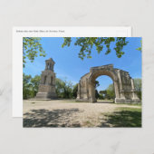 フランスのサン=レミー・ド・プロヴァンス周辺のローマ遺跡 ポストカード (正面/裏面)