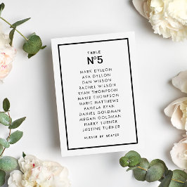 フランスのシックモノワミニマルー結婚ズ テーブルナンバー