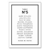 フランスのシックモノワミニマルー結婚ズ テーブルナンバー (正面)