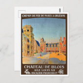フランスのシャトー・デ・ブロワフランスのヴィンテージ ポストカード (正面/裏面)