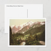 フランスのシャモニー・バレー・セント・マリー・ブリッジ ポストカード (正面/裏面)