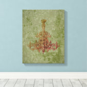 フランスのシャンデリアの色の変更 – キャンバスプリント (インサイチュ (ウッドフロア))