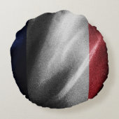 フランスのシルク製国旗 ラウンドクッション (裏面)