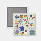 フランスのシンボル マグネット (正面/裏面)