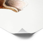 フランスのシーセルヴィンテージビーチシェルサンド海 ポスター (コーナー)