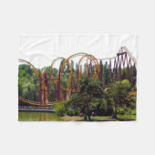 フランスのジェラーコースター フリースブランケット (正面(横))