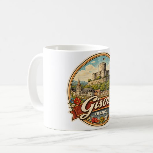 フランスのジゾール コーヒーマグカップ (正面左)
